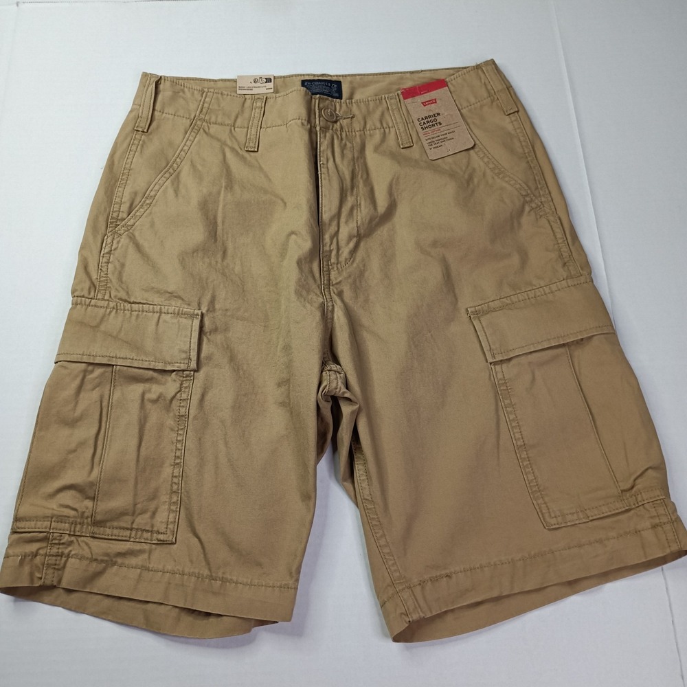 Levi's Carrier Cargo Shorts Men's‎ Size 30 Khaki 9" Inseam 100% Cotton